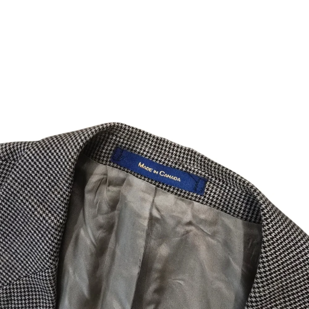 Chaps Ralph‎ Lauren Mens Blazer Dark Brown Check 100% Wool Jacket Sport Coat 40R